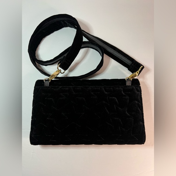 Betsey Johnson Black Velvet Crossbody - Picture 2 of 7